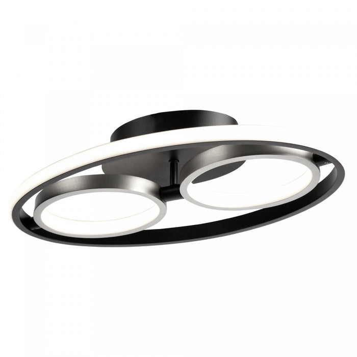Gemini 18 W LED Black Nickel Flush Mount 