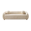 Tribeca Mid-Century Modern 86\" Chenille Sofa in Cream 