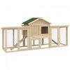 Pawhut 80\" Chicken Coop, Wooden Hen House Large Rabbit Hutch Poultry Cage Pen With Nesting Box, Run,