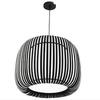 Dainolite Mia 1 Light Pendant Black Slit Shade Lamp