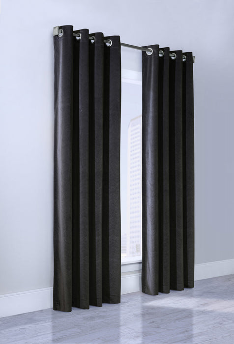 Minuit Black Grommet Curtain Panel - 52\" X 95\"
