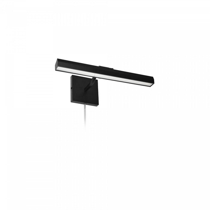 Dainolite Leonardo 16\" Picture Light 20w Matte Black With Frosted Glass Diffuser Lamp