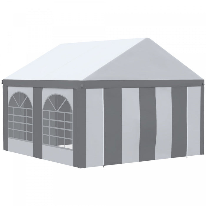 Outsunny 13 X 13ft Party Tent With Sides, 4 Windows And 2 Doors