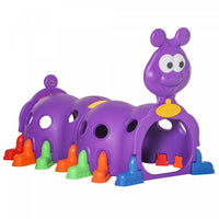 Qaba Caterpillar Tunnels For Kids To Crawl Through Climbing Toy Indoor & Outdoor Play Structure For