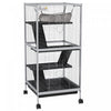 Pawhut 4-tier Rolling Small Animal Cage, Deluxe Guinea Pig Cage, Ferret Cage For Mink Chinchilla Kit