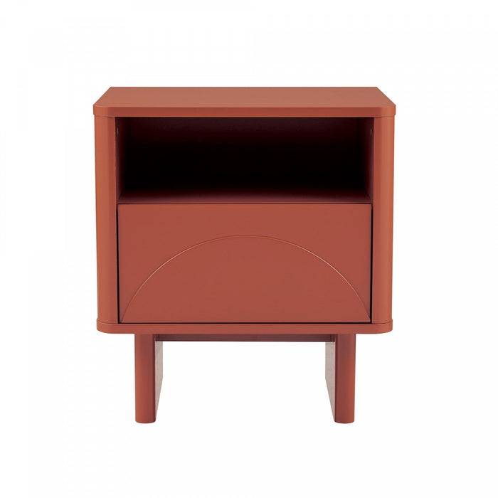 Ella Modern 20\" Nightstand in Terracotta (1-Drawer) 
