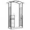 Outsunny 7' Metal Garden Arch W/ Gate, Decorative Arbor For Climbing Plant