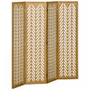 HOMCOM 4 Panel Room Divider, 5.6ft Tall Folding Privacy Screen, Light Brown