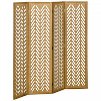 HOMCOM 4 Panel Room Divider, 5.6ft Tall Folding Privacy Screen, Light Brown