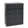 Astrid 4-Drawer Dresser - Black