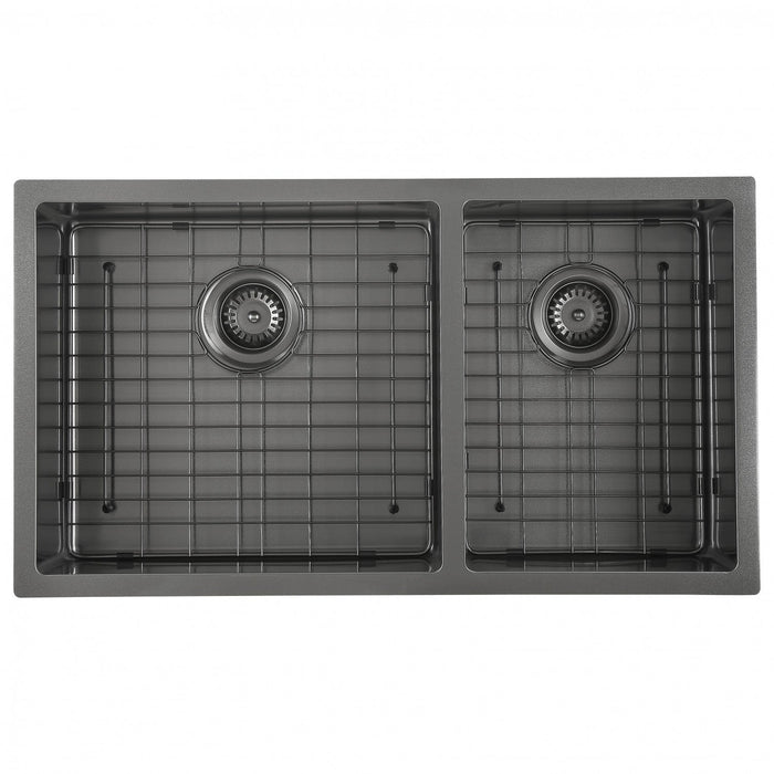 Ancona Prestige Series 32\" 60/40 Undermount Kitchen Sink - AN-3314