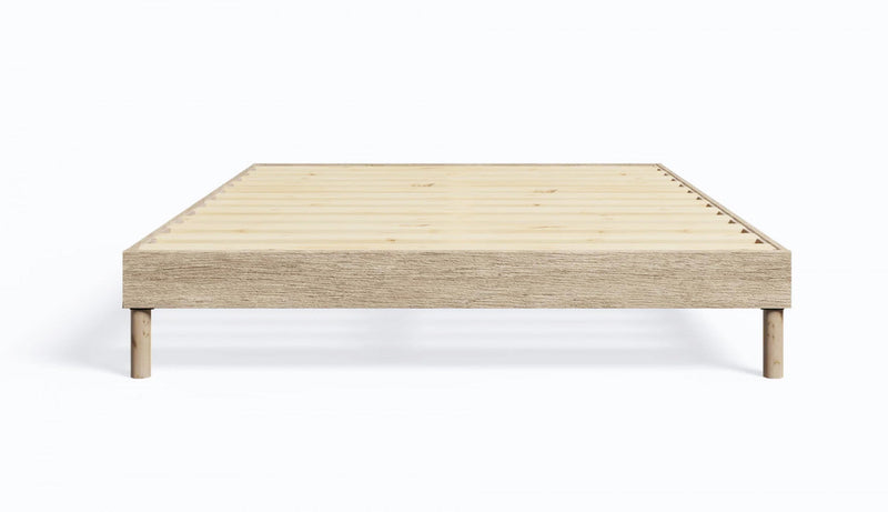 Smart Base Essential Metal Twin Platform Bed Frame - Natural 