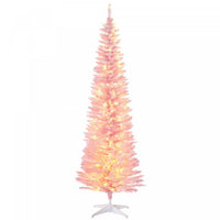 Homcom 6' Prelit Artificial Christmas Tree With Warm White Led Lights