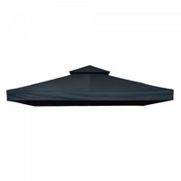 Outsunny 9.8' X 9.8' Square 2-tier Gazebo Canopy Replacement Top Cover Outdoor Garden Sun Shade, Cha