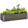 Outsunny 38\" X 12\" Raised Garden Bed Elevated Wooden Planter Box Outdoor For Backyard, Patio To Grow