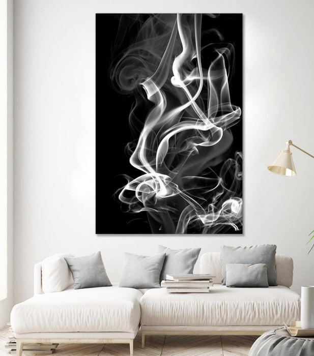 \"Black Smoke Abstract\" Giant Art 72x48 Wall Art