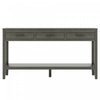 Emma 59.1'' Farmhouse Entryway Table with Drawers and Open Shelf,Grey Sofa Table  