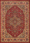 Elara Traditional 9'3\" x 12'6\" Area Rug in Red Indoor Area Rug 