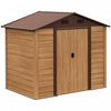 Outsunny 6.4' X 7.7' Outdoor Storage Shed With Double Doors, Metal Garden Shed House For Gardening T