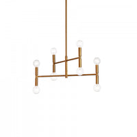 Dainolite Ava 8 Light Chandelier Vintage Bronze Lamp