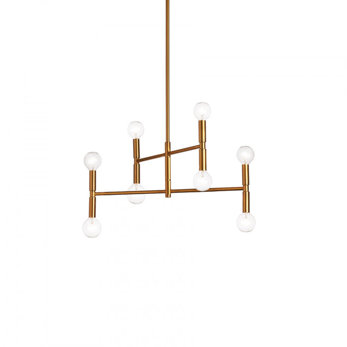 Dainolite Ava 8 Light Chandelier Vintage Bronze Lamp