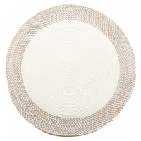 Vinyl Round Placemat with White Border - Set of 12