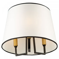 Coco 3-Light Black and Gold Semi-Flush Mount