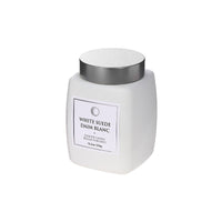 13.2 Oz Luxe Scented Square Candle with Lid White Suede - Set of 2