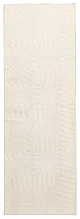 Elion Contemporary Cream Washable Rug 1'10\" x 6'0\" Indoor Area Rug 