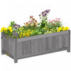 Outsunny 28\" X 12\" Foldable Raised Garden Bed, Elevated Planter Box, Wooden Planting Bed For Backyar