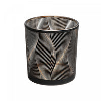 Glass Tealight Holder Waves - Set of 2 Candle Holder