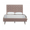 Crosby Modern Upholstered Velvet Full Bed in Blush 