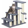 Pawhut Cat Tree, 4 Step Cat Tower Stairs Steps With Cat Scratching Post, Jumping Platform, Toy Ball,