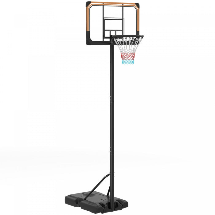 Soozier 6-7ft Basketball Hoop And Stand With 18" Shatterproof Backboard