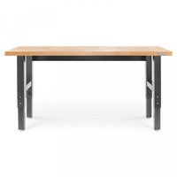 Gladiator 6' Adjustable Height Hardwood Workbench - Hammered Granite