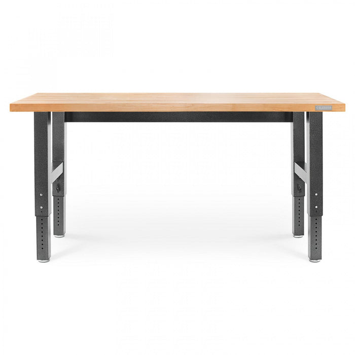 Gladiator 6' Adjustable Height Hardwood Workbench - Hammered Granite