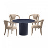 Hathaway and Palmer Modern Industry Chic 5-Piece Dining Set in Ivory and Black Dining Room Set 