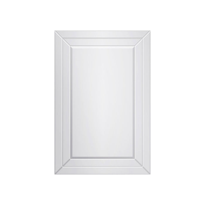 Clamp 24 Inch All-Glass Rectangular Mirror In Chrome 