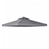 Outsunny 9.8' X 9.8' Square 2-tier Gazebo Canopy Replacement Top Cover Outdoor Garden Sun Shade, Dar