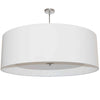 Dainolite Helena 4 Light Pendant 30\" Dia Polished Chrome Finish White Shade White Diffuser Lamp