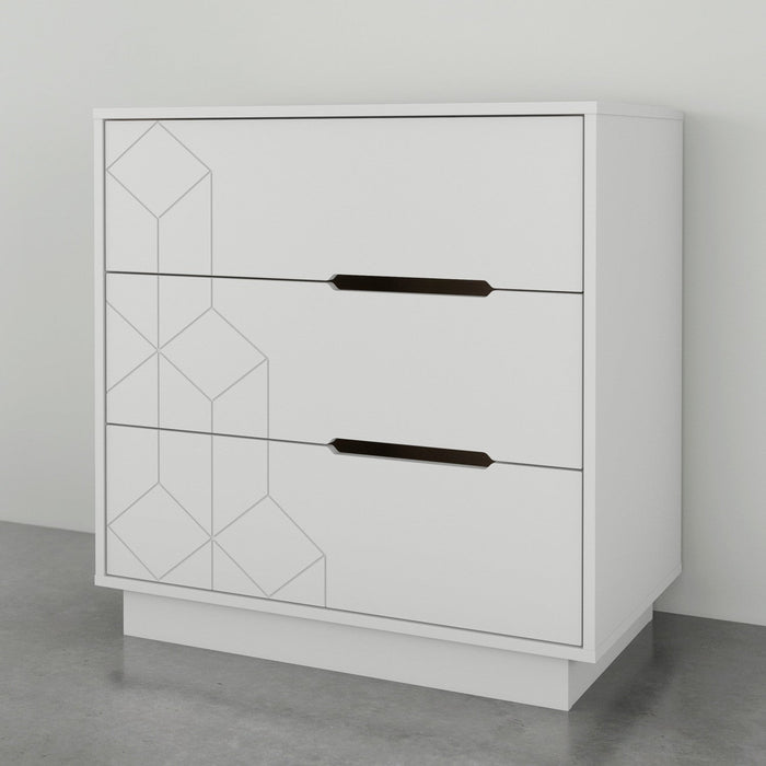 Nordika 3-Drawer Chest - White 