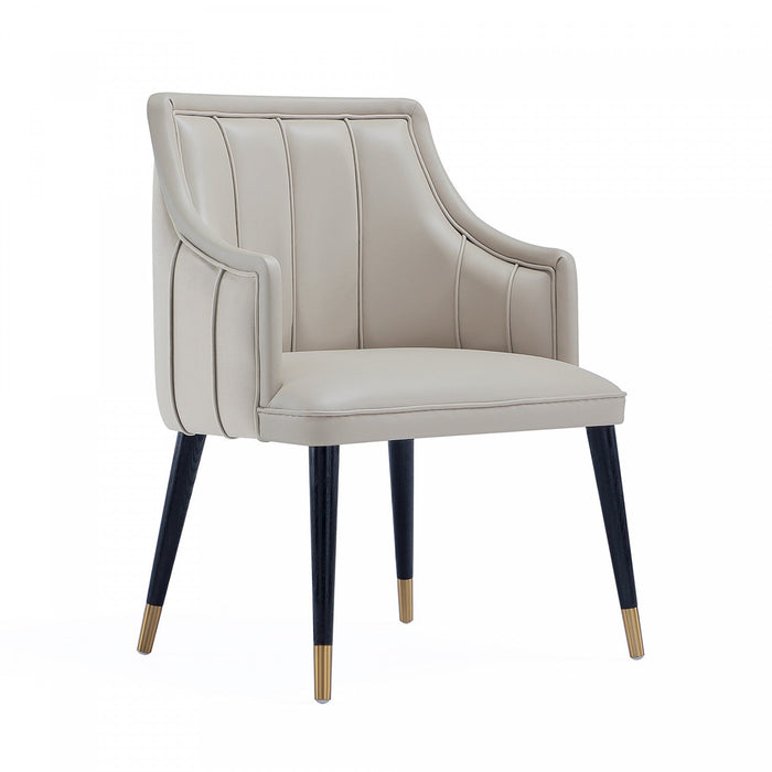 Eda Modern Wood Armchair in Light Gray Dining Chair 