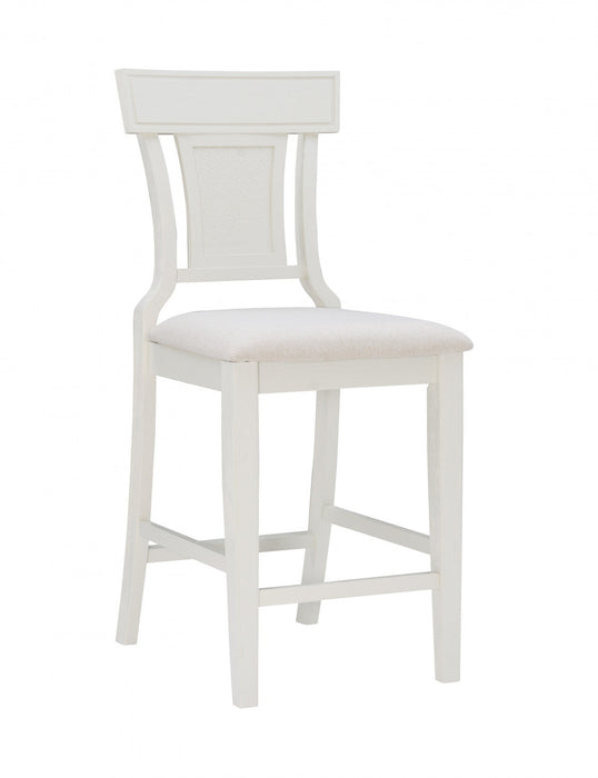 Rylan Fabric Counter-Height Stool - White