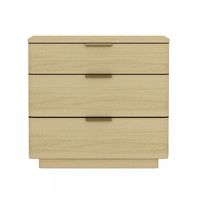 Payton Modern 26\" Nightstand in Natural Oak (3-Drawer) 