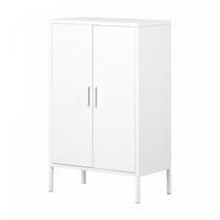 Crea Metal 2-Door Accent Cabinet - Pure White