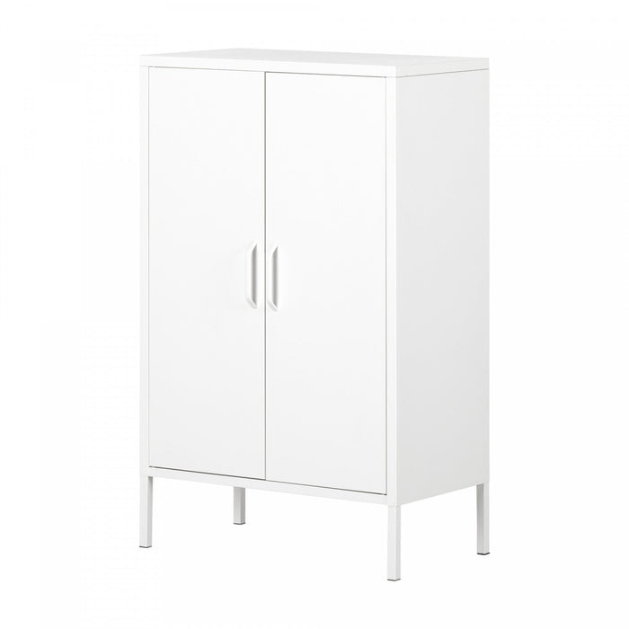 Crea Metal 2-Door Accent Cabinet - Pure White 