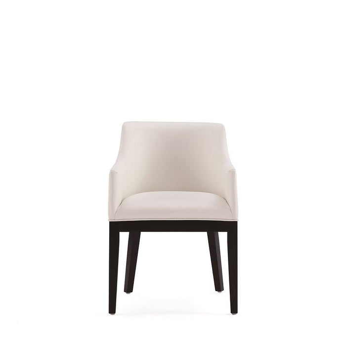Manhattan Comfort Gansevoort Modern Faux Leather Dining Chair - Cream