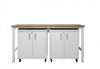 Fortress Modern 3-Piece Garage Set in White Garage Storage 