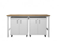 Fortress Modern 3-Piece Garage Set in White Garage Storage 