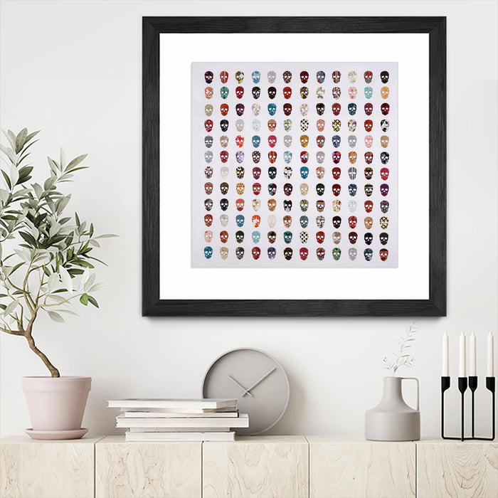 \"Gorgeous Crowd\" Matted and Framed Black 36x36 Wall Art